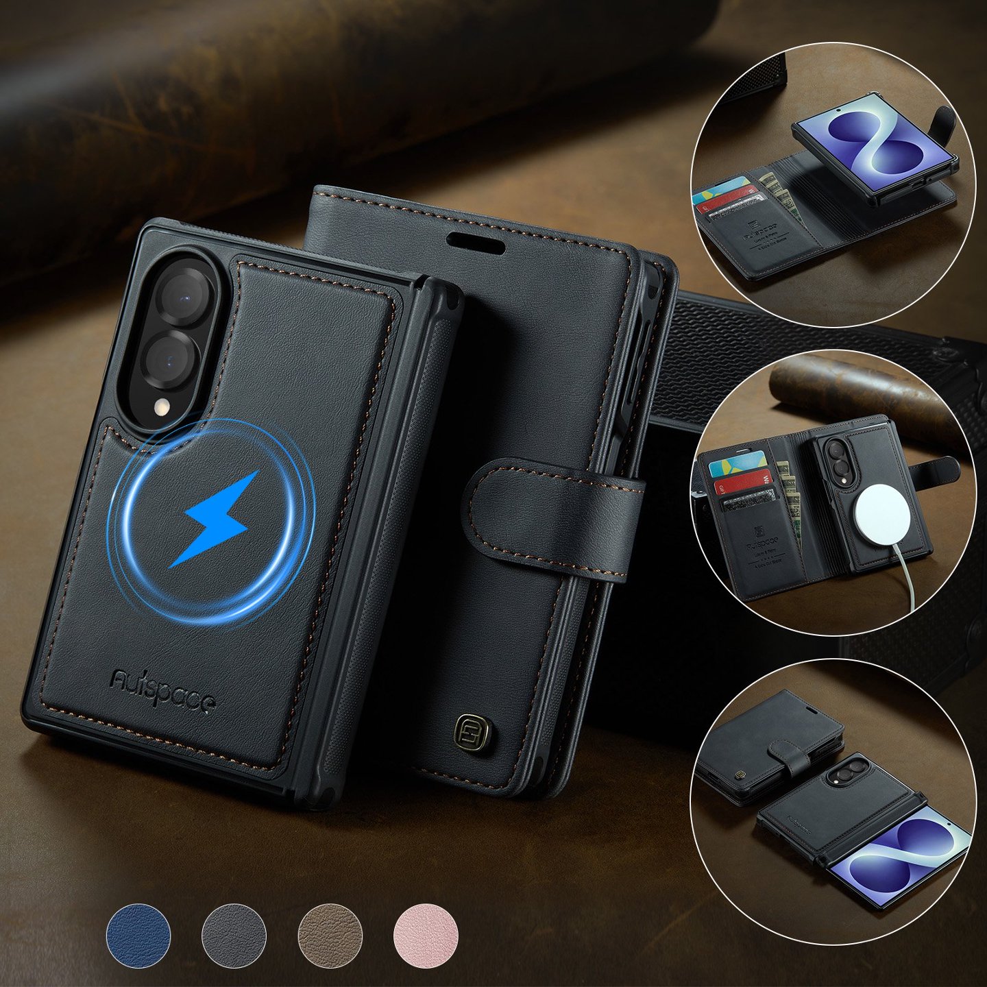 Flip Leather Case - Custodia a Portafoglio in Pelle 2