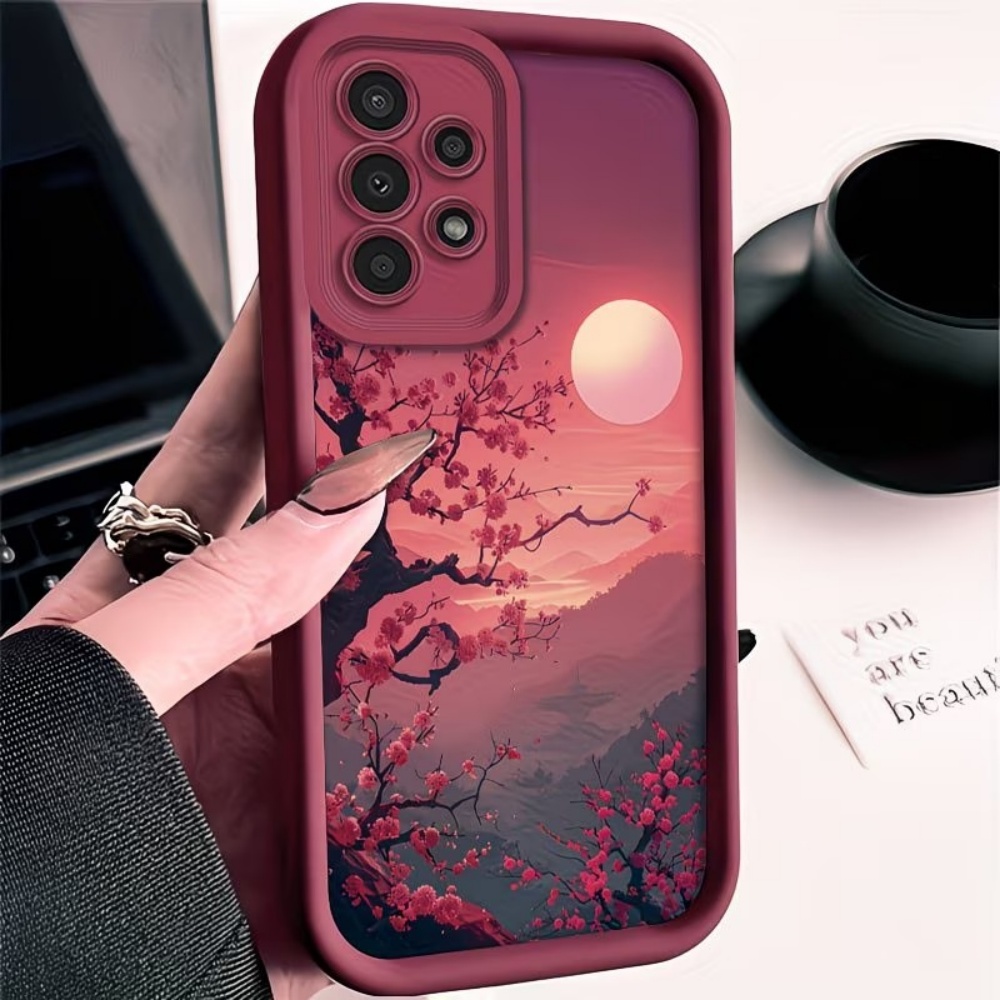 Phone Cases Samsung S25 Fe - Cover Antiurto Rossa Sunset Mountain Peak