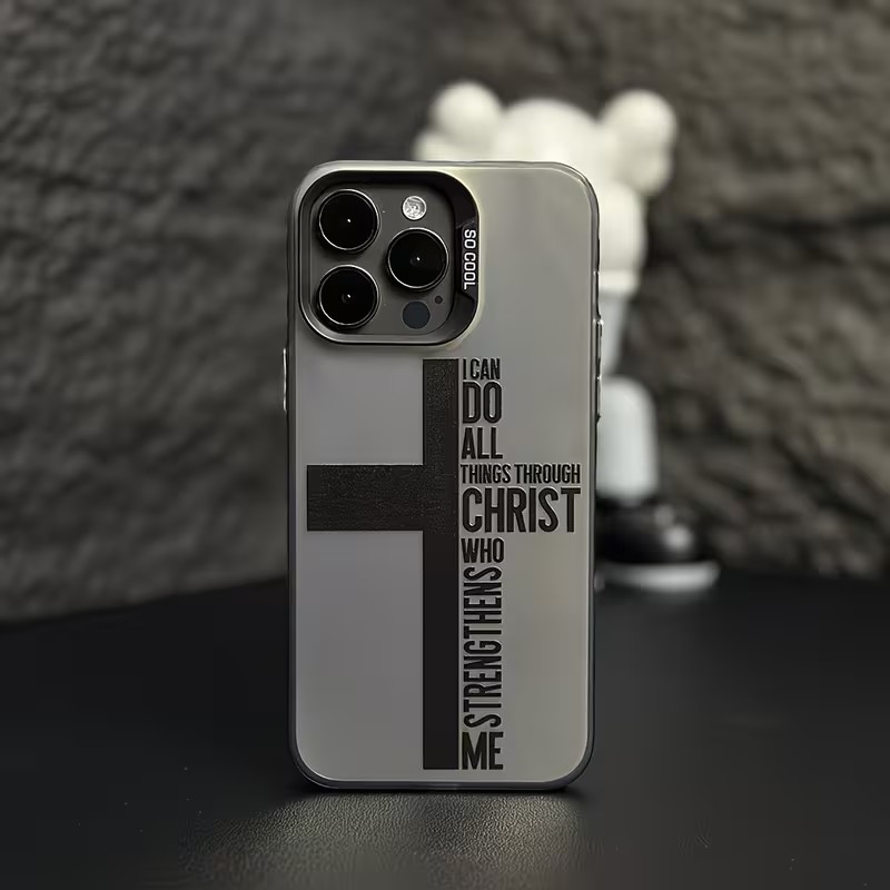 Phone Cases Mous - Cover Anti-Impronta a Croce con Design
